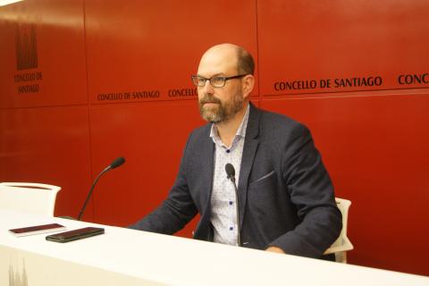 Martiño Noriega nunha anterior rolda de prensa de Xunta de Goberno