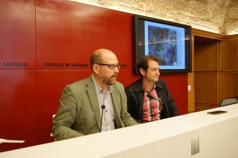Martiño Noriega e Jorge Duarte durante a rolda de prensa.